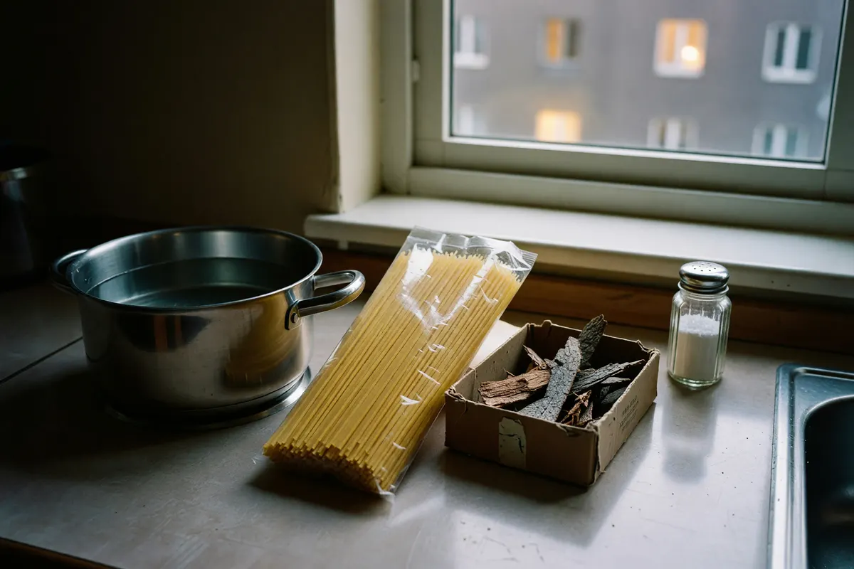 stuff on the counter while the water heats up